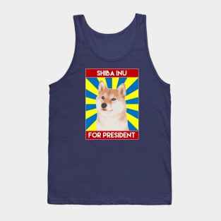 Shiba Inu For President (Red) Tank Top